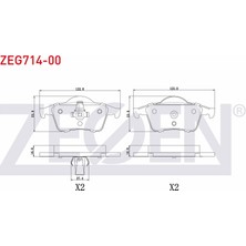 Otoco Volvo C70 I 2.0 1998-2005 / S60 I 2.0 T5 2000-2010 Arka Fren Balatası