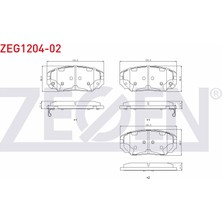 Otoco Hyundai Sonata V 3.3ı V6 2005-2010 / Hyundai Grandeur 3.3ı 2005 Ön Ikazlı Fren Balatası