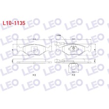Otoco Fiat Palio 1.2ı 16V 1996-2005 / Palio 1.4ı 1996-2005 Ön Fişli Fren Balatası