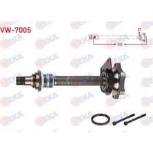 Otoco Volkswagen Sharan 1.9 Tdı 2000-2010 Aks Ilave Mili ve Frezesi On Sag Uzunluk 322MM Dis Freze 37
