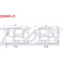 Otoco Opel Corsa D 1.3 Cdti 90 Hp 2006-2014 / Corsa D 1.4 90 Hp 2006-2014 Ön Ikazlı Fren Balatası
