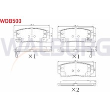 Otoco Chevrolet Captiva (C100) 2.0 D 2006-2012 / Captiva (C140) 2.0 D 2012-2014 Arka Ikazlı Fren Balatası
