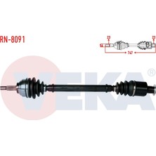 Otoco Renault Laguna I (B56,556) 1.6ı Uzunluk 747MM 1993-2001 Komple Aks Sag On