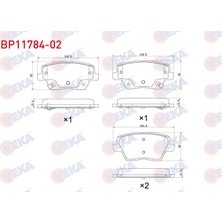 Otoco Hyundai I30 1.4 Mpi - 1.4 T-Gdi - 1.6 Crdı 2016 / Kia Ceed 1.4 - 1.4 T-Gdi Arka Ikazlı Fren Balatası