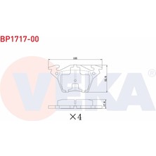 Otoco Mercedes Vito (638) 110 Cdı 1997-2003 / Vito (638) 108 Cdı 1997-2003 Arka Fren Balatası