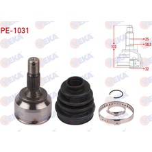 Otoco Peugeot 307 (3A / C) 1.4 Ma Sanzuman 2000-2007 Aks Kafasi Sag On Dis Uzunluk 133MM
