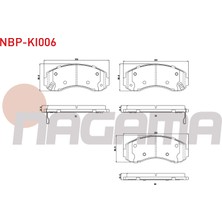 Otoco Kia K2500 2.5 D 2003 / Bongo K2500 2.4 D 2003 Ön Ikazlı Fren Balatası
