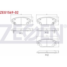 Otoco Mazda 3 (Bm) Skyactive G100 - G120 - G165 - D150 2013 Ön Ikazlı Fren Balatası
