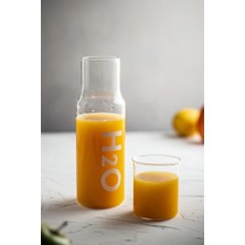 Bezos Borosilikat Cam Beyaz Başucu Sürahisi & Cam Sürahi * 600 ml