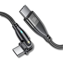 Bastore Type C To Type C Hızlı Şarj Data Kablosu Çevirici Dönüştürücü Adaptör 180 Derece 60W 1 Metre