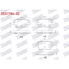 Otoco Hyundai I30 1.4 Mpi - 1.4 T-Gdi - 1.6 Crdı 2016 / Kia Ceed 1.4 - 1.4 T-Gdi Arka Ikazlı Fren Balatası