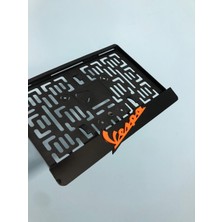 3A Dijital 3ADİJİTAL Siyah Turuncu Vespa Motor Plakalık