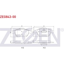 Otoco Renault Laguna Iı 1.6ı 16V 16 Jant 2001-2007 / Laguna Iı 1.8ı 16V 16 Jant 2001-2007 Ön Fren Balatası