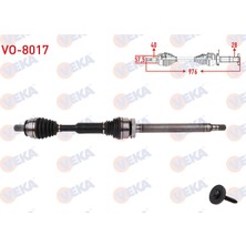 Otoco Volvo XC60 D3 - D4 -T5 -T6 A-T 2015 Komple Aks Sag On Uzunluk 976MM