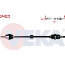 Otoco Opel Corsa D 1.2 M-T Uzunluk 919MM 2006-2014 Komple Aks Sag On