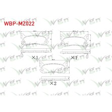 Otoco Mazda 323 V 1.5ı 16V - 1.8ı 16V 1994-1998 / Mx-5 I 1.6ı 1990-1998 Arka Ikazlı Fren Balatası