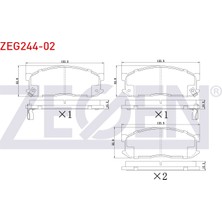 Otoco Kia Besta 2.2 D 1993-2003 / Mazda E 2200 (Sr2) 2.2 D 1984-2004 Ön Ikazlı Fren Balatası