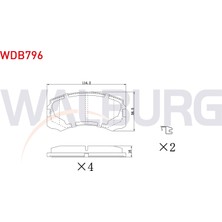 Otoco Mitsubishi Lancer (Csw) 1.6 15.5mm 2003-2008 Ön Fren Balatası