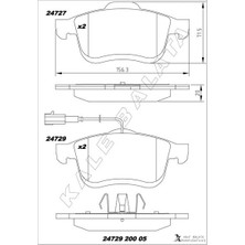 Kale 24729 Ön Fren Balatası | Fiat Doblo 2010 | 2023