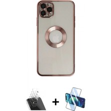 Pileli Store Pilelistore™ iPhone 11 Pro Kılıf Pusula Form - Siyah 3D Antistatik Cam Ekran Koruyucu + Kamera Lens Koruma Cam - Sf