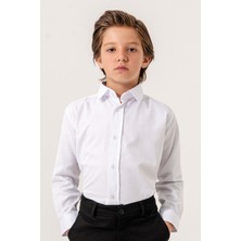 Carino's Kids Erkek Çocuk Gömlek Basic Düz Uzun Kollu