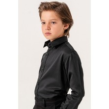 Carino's Kids Erkek Çocuk Gömlek Basic Düz Uzun Kollu