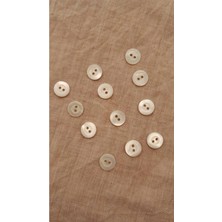 Doğal Hakiki Midye Kabugu Düğme -10 mm 12 Adet