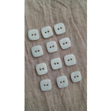 Doğal Trokas Hakiki Inci Midye Kabugu Düğme -12 mm 12 Adet
