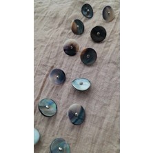 Doğal Hakiki Inci Midye Kabugu Düğme Altan Dikme 12 mm 12 Adet