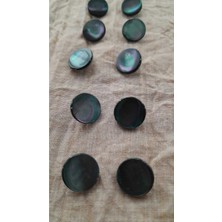 Doğal Hakiki Inci Midye Kabugu Düğme Altan Dikme 12 mm 12 Adet