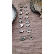Doğal Istridye Hakiki Inci Midye Kabugu Düğme 14 mm 16 Adet
