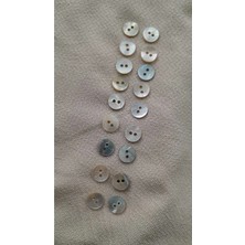 Doğal Hakiki Inci Midye Kabugu Düğme 8 mm 18 Adet