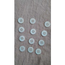 Doğal Trokas Hakiki Inci Midye Kabugu Düğme -15 mm 12 Adet