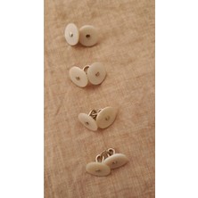 Doğal Hakiki Midye Kabugu Düğme -10 mm 8 Adet
