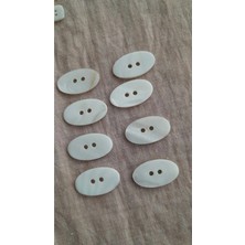 Doğal Trokashakiki Inci Midye Kabugu Düğme -12X25 mm 8 Adet