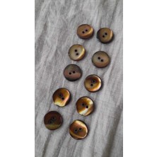 Doğal Rok Hakiki Inci Midye Kabugu Düğme 12 mm 10 Adet