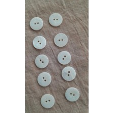 Doğal Trokas Hakiki Inci Midye Kabugu Düğme -15 mm 10 Adet