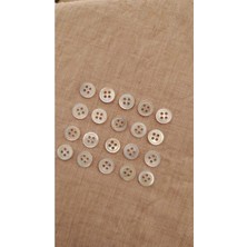 Doğal Hakiki Midye Kabugu Düğme -8 mm 20 Adet
