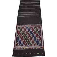 Zehra Abla Halı El Dokuma Nadir Geometrik Yörük Cecim Yolluk Yün Kilim 7301