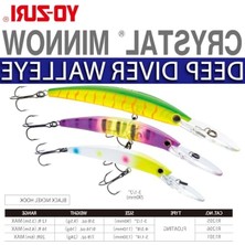 Cekar Store Yo-Zuri Kristal Nnow Deep Diver Glasaugenbarsch Yüzen Yem, 5 1/10,2 cm Beyaz