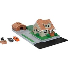 Cekar Store Jada Toys Hızlı ve Öfkeli Nano Hollywood Rides Dom Toretto'nun Evini Sergileyen Diorama, Iki Adet 1,65" Döküm Araba, Çocuklar ve Yetişkinler Için Oyuncaklar (33668)