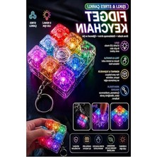 Cekar Store Oyuncak 8 Tuşlu Stres Çarklı Işıklı Klavye Stres Giderici Ses Çıkaran Işıklı Tuş Takımı Anahtarlık