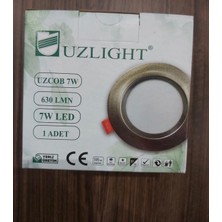 Uzlight 7W Krom Kasa Beyaz Işık LED Spot Panel