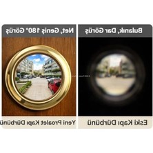 Cekar Store Kapı Dürbünü, Geniş Açılı, 180 Derece Görüş Açısı, Çinko Alaşımlı Gövde, Cam Lensli, 14MM Çap, Metal Gövdeli, 50-75 mm Uzunluk Için Ayarlanabilir, Kapı Gözetleyicisi (Sarı)