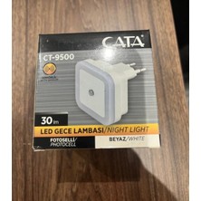 CT 1W Fotoselli Fişe Takmalı Gece Lambası Beyaz Işık