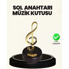 Marsilyan Dönen Sol Anahtarı Figürlü Müzik Kutusu Şık Hediyelik Dekor