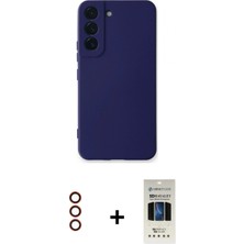 Pileli Store Pilelistore™ Galaxy S23 Plus Kılıf Ahenk Serisi - Siyah 5d Hayalet Cam Ekran Koruyucu + Metal Kamera Lens - Kı