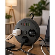 Zenvia Zcv Mey Ithalat® Ev Ofis Için Çoklu Priz 3 Priz 3 USB Type C Güvenli Enerji Yönetimi ZNV2026