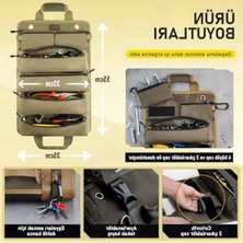 Cekar Store Haegs Alet Çantası, Ağır Hizmet Tipi Kanvas Rulo Takım Çantası, Katlanabilir Alet Organizer El Çantası, Tamirci Marangoz Teknisyen Hobici Takım Çantası, Alet Takım Anahtar Düzenleyici Çanta Kahverengi