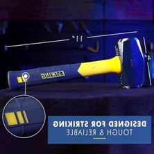 Cekar Store Sure Strike Delme/çatlak Çekiç - Fiberglas Saplı ve Kaymaz Minder Kavramalı 1,4 kg Kızak - MRF3LB